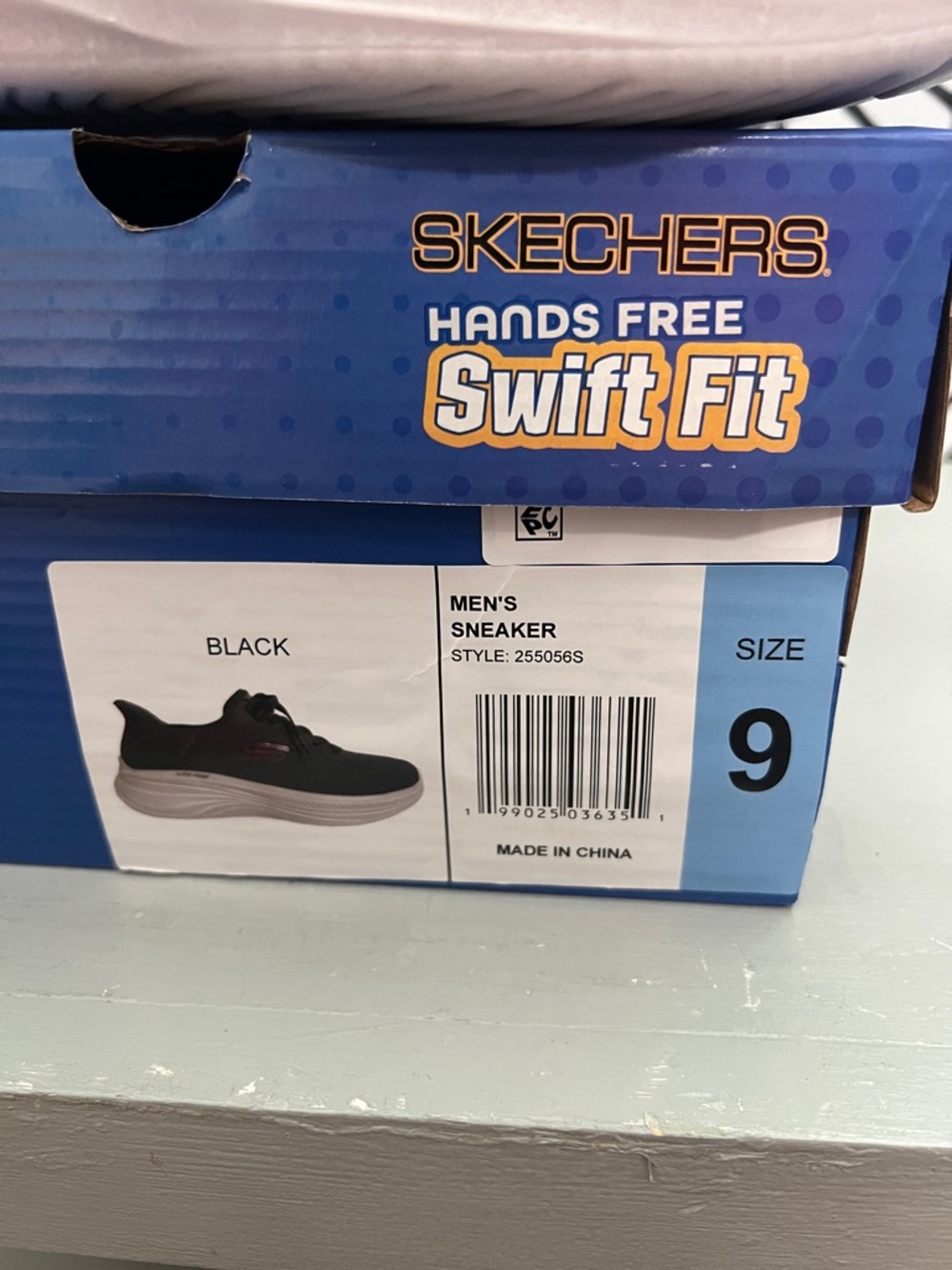 Skechers Black and White Lite-Foam Swift Fit Men's Athletic Sneakers - Picture 2 of 6